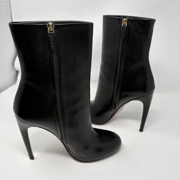 Gucci Goldie Leather Heel Ankle Boots Black Size 39.5 / 9.5 - Picture 7 of 15